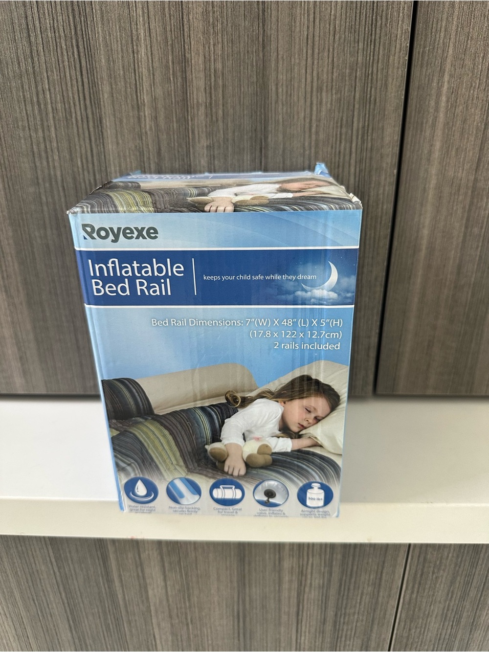 Inflatable Bed Rail - Blue